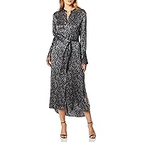 Equipment Women's Connell Monocrhome Leopard Printed Sandwashed Satin Maxi Dress