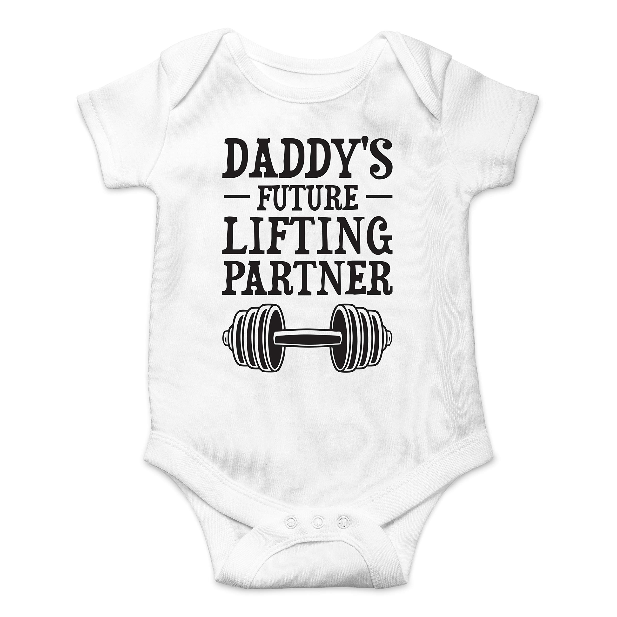 Daddy's Future Lifting Partner - Funny Cute Infant Creeper, One-Piece Baby Bodysuit