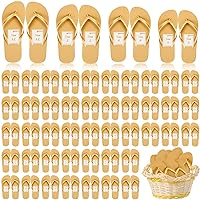 Unittype 72 Pairs Flip Flops Bulk for Wedding Party Guests Sandals Pack Casual Slippers with Assorted Size Cards Sign for Bridal Reception Hotel Travel Spa Pool Party Favor Supplies