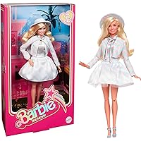 Barbie The Movie Doll, Margot Robbie as, Collectible Doll Wearing Blue Plaid Matching Set with Matching Hat and Jacket