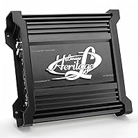 Lanzar Mono-Block Mosfet Amplifier-2 Ohm Stable,Heritage Series Amplifier,Low Pass Filter,Chrome RCA Inputs,Power Speaker Terminals,5 Way Protections with Bass Boost Circuitry-HTG138