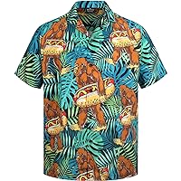 Funny Hawaiian Shirt for Men Women,Mens Hawaiian Short-Sleeve Casual Relaxed-Fit Button-Down Holiday Summer Beach