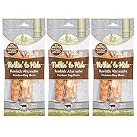 Fieldcrest Farms Nothing to Hide Natural Rawhide Alternative 5'' Rolls for Dogs - 3 Pack (6 Chews) Premium Grade Easily Digestible Chews (Beef)