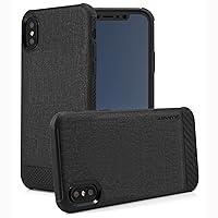 iPhone Xs Case, Luvvitt Sleek Armor iPhone X/XS Case with Fabric and Carbon Fiber Design for iPhone and XS with 5.8 inch Screen 2017-2018 - Black