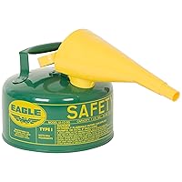 Eagle UI-10-FSG Type I Metal Safety Can with F-15 Funnel, Combustibles, 9