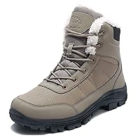CAMEL Men's Winter Snow Boots Water Repellent Insulated Work Boot With Warm Lined Ankle Hiking Shoes