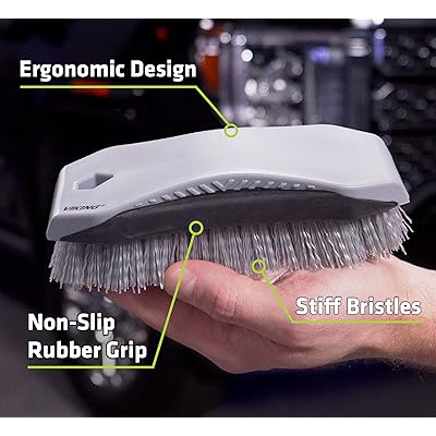 VIKING Carpet Cleaning Brush, Scrub Brush for Floor Mats, Cleaning Brush  for Car and Home, Grey, 6.4 inch x 2.8 inch x 1.8 inch