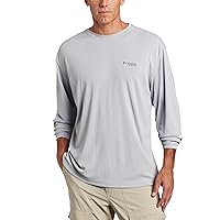 Columbia Men's Skiff Guide II Long Sleeve Tee Fishing Shirt (Cool Grey, Large)