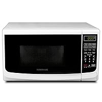 Farberware Countertop Microwave 700 Watts, Cu. Ft. - Microwave Oven With LED Lighting and Child Lock - Perfect for Apartments and Dorms - Easy Clean Grey Interior, Retro White