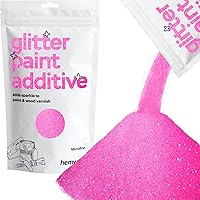 Hemway Glitter Paint Additive Crystals for Acrylic Emulsion Paint, Interior & Exterior Walls, Wood, Varnish, Matt, Gloss 100g / 3.5oz - Microfine (1/256