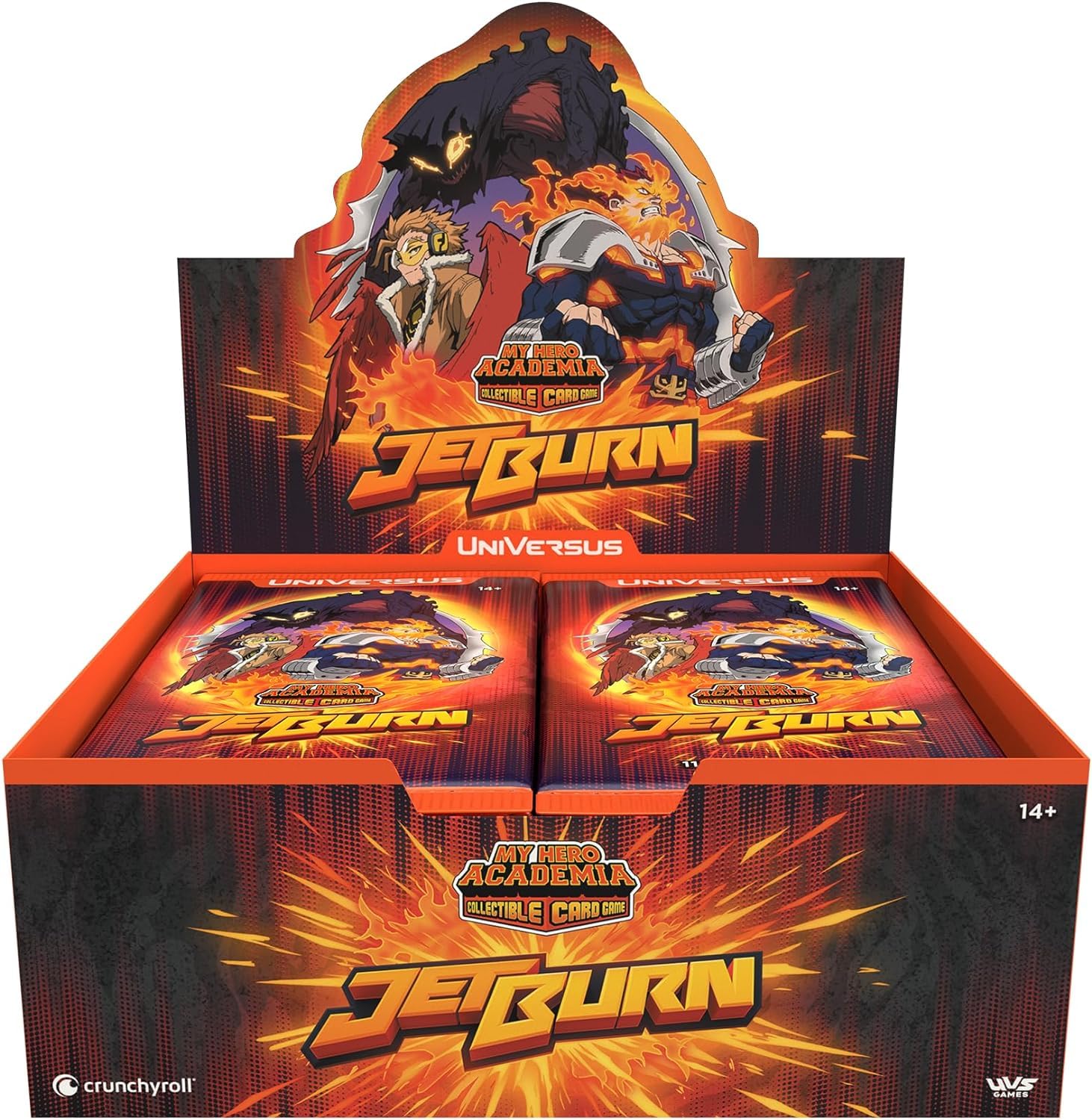 UVS Games My Hero Academia Collectible Card Game Set 6: Jet Burn Booster Display