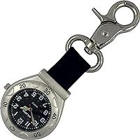 Klox Clip-On Watch with Nylon Strap - Black Dial