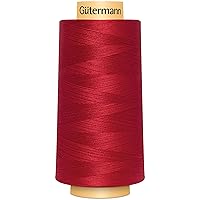 Gutermann Natural Cotton Thread Solids, 3281-Yard, Red