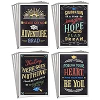 Hallmark Graduation Cards Assortment, Inspirational Quotes (16 Cards with Envelopes)
