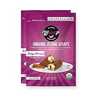 WrawP Organic Veggie Wraps - ENERGY-MORNING (2 pack) SHELF STABLE, All Natural, Gluten Free, Paleo, Raw Vegan. Perfect for Wraps, flat bread, snack, chips