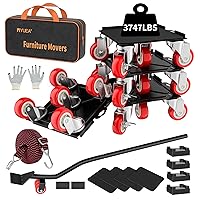 MYUEA【Upgrade Large】 Furniture Dolly,Furniture Movers with 5 Wheels,Carbon Steel Panel Heavy Duty Dolly,Furniture Lifter with 5 360° Rotatable Rubber Universal Wheels,Maximum Load 3747 LBS(Oversize)