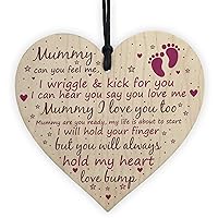 XLD Store Mummy to Be Wooden Hanging Heart Keepsake Newborn Baby Mum Gift Plaque Sign