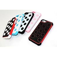 iPhone 5/5s/SE Case, USBuyForLess Wholesale 5pcs. 5pack Cases Dual Guard Protective Shock-Absorbing Scratch-Resistant Rugged Drop Protection Cover For iPhone 5/5S/SE (5 X Dot Dice Cases)