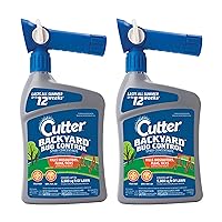 Cutter Backyard Bug Control Spray Concentrate (2 Pack), Kills Mosquitoes, Fleas & Listed Ants, 32 fl Ounce