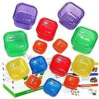 Portion Control Containers, Double Set (14 Pieces) 21 Day for Weight Loss with Tally Chart and Food Plan