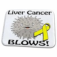 3dRose Liver Cancer Blows Awareness Ribbon Cause Design - Dish Drying Mats (ddm-115677-1)