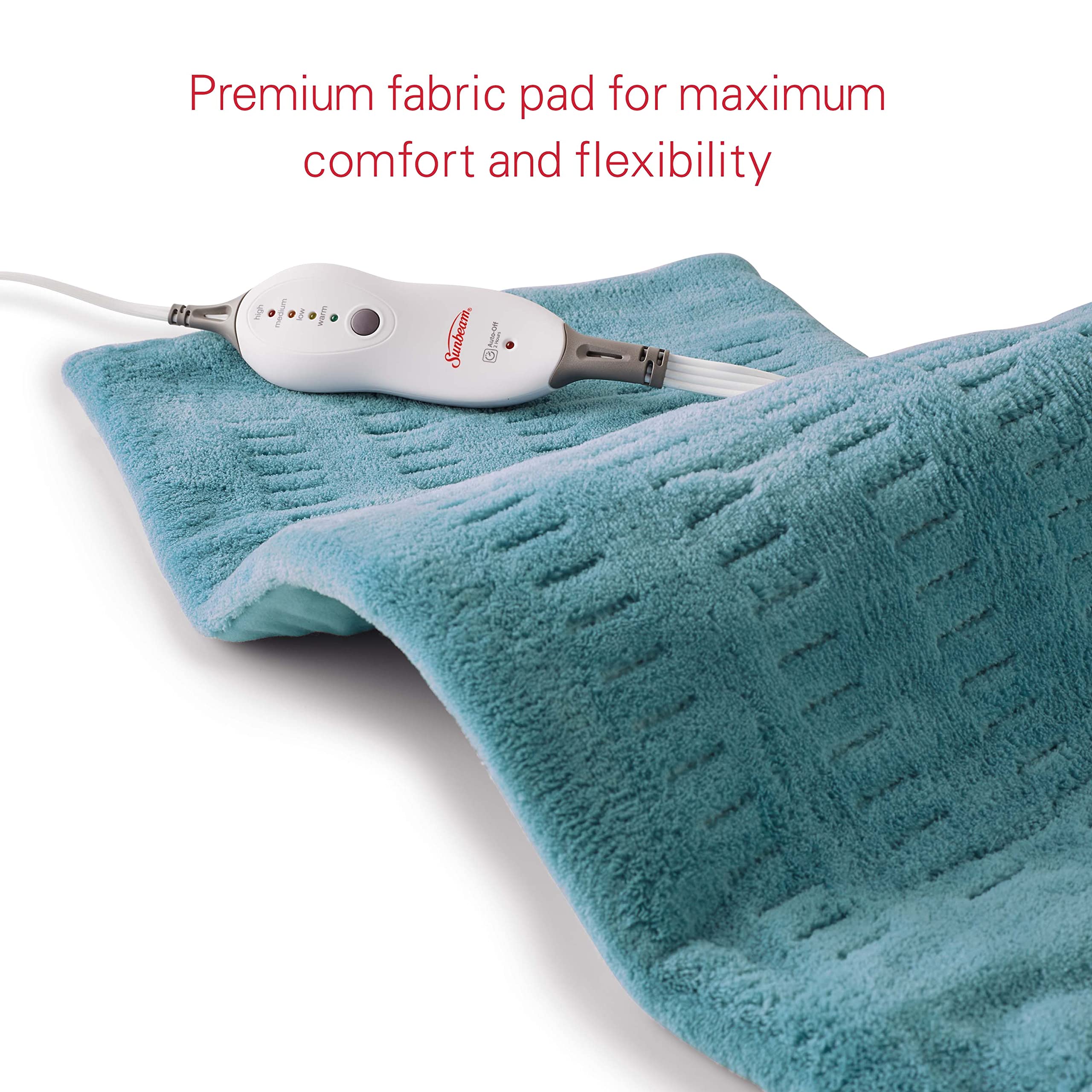 Sunbeam Heating Pad for Back, Neck, and Shoulder Pain Relief with Auto Shut Off, XL 12 x 24