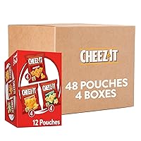 Cheez-It, Baked Snack Cheese Crackers, Variety Pack, Original, White Cheddar, Cheddar Jack, 12.1oz (4 Count)