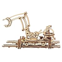 UGEARS Mechanical Town Series Rail Mounted Manipulator Mechanical Wooden Model Kit 3D Puzzle Assembly