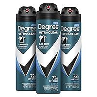 Degree Men Antiperspirant Spray Black + White 3 Count Protects from Deodorant Stains Instantly Dry Spray Deodorant 3.8 oz