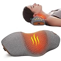 Neck Pillows for Pain Relief Sleeping, Heated Memory Foam Cervical Neck Pillow with USB Graphene Heating for Stiff Neck Pain Relief, Neck Support Pillow Cervical Pillows for Bed (Dark Gray)