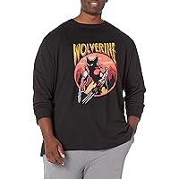Marvel Big & Tall Classic Wolverine NES Game Men's Tops Short Sleeve Tee Shirt
