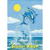 Herma Little Dolphin Sticker Book A5 Blank (16 Pages, Coated Special Paper) for Scrapbooking, Sticker Album for Kids