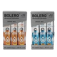 BOLERO – Almond Flavored, Sugar Free and Low Calorie Powdered Drink Mix, Makes 16oz for Strong Flavor or 32oz for Mild Flavor, 36 Small Sachet Singles-To-Go - Europe's Favorite Drink Mix