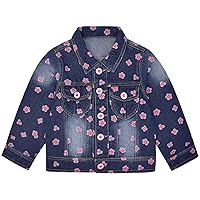 Peacolate 2-11Y Little&Big Girls Sequin Outerwear Embroidery Denim Jacket