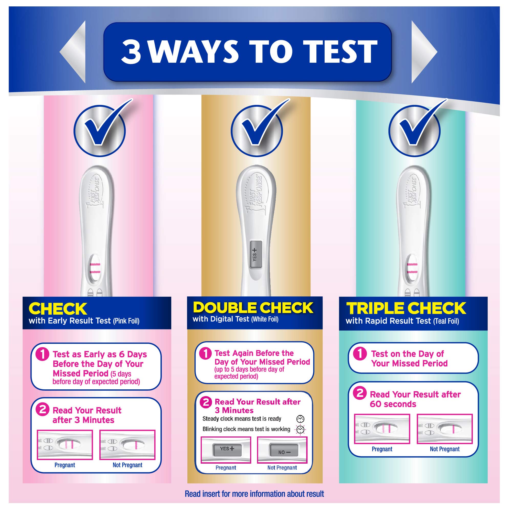 First Response Triple Check Pregnancy Test 3 ct.