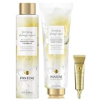 Pantene Sulfate Free Shampoo & Conditioner Set with Castor Oil+ Hair Mask Treatment, Nutrient Blends Fortifying Damage Repair