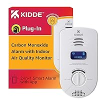 Smart Carbon Monoxide Detector & Indoor Air Quality Monitor, Plug In Wall, WiFi, Alexa Compatible Device, Voice & App Alerts