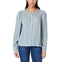 Angels Forever Young Women's Odele Lace Long Sleeve Blouse Top