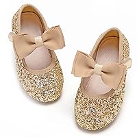 GINFIVE Toddler Girls Dress Shoes Little Girls Mary Janes Ballerina Flats Shoes Toddler