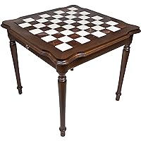 Bello Games Collezioni - Palazzo Luxury Italian Alabaster Chess & Checkers Table from Italy