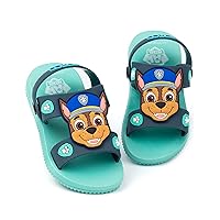Paw Patrol Kids Sandals | Boys Blue Sliders with Supportive Strap | Chase The Police Dog Summer Shoes | Slip-on Footwear