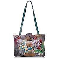 Anna by Anuschka Women's Hand Painted Genuine Leather Medium Tote