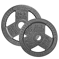 Yes4All Olympic Weight Plates/Cast Iron Weight Plates, Suitable for Barbell Exercises, Strength, Flexibility Training (single, pair & set)