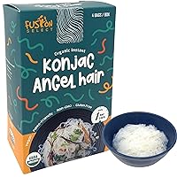 Fusion Select Konjac Noodles - Shirataki Angel Hair Plant-Based Substitute - Healthy Diet Pasta - Rich in Fiber - Vegan, Keto, Paleo-Friendly, Zero Gluten, Low-Carb & Low-Calorie - 4 Packs