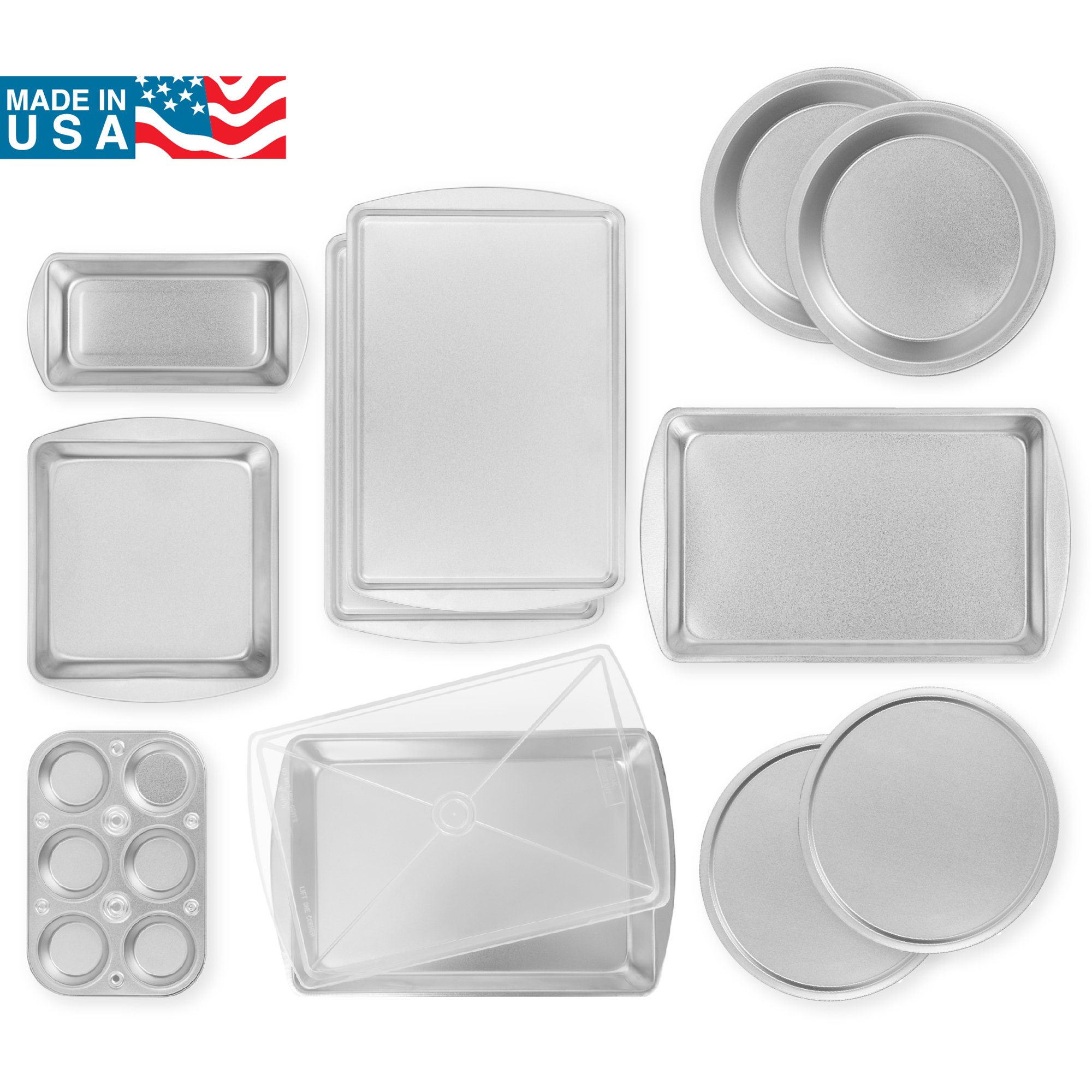 G & S Metal Products Company EZ Baker Uncoated, Steel 12Piece Bakeware Set