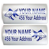 MAILBOX Goldfish Pet Fish Set of 2 Decals - Add Your CUSTOM ADDRESS & COLOR - House Home Vinyl Decal Sticker E