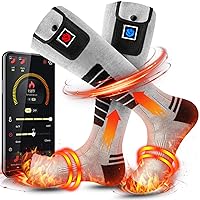 Heated Socks for Men Women 7.4V 22.2WH Battery 2023 Upgraded Heating Socks with APP Remote Control for Hunting Fishing Camping Hiking Outdoor Work