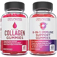 Atlantis Nutrition Collagen 60 Gummies + 8-in-1 Immune Support 60 Gummies