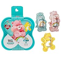 BioSwiss Care Bears Bandages, Classic Care Bear Shaped Self Adhesive Bandage, Latex Free Sterile Wound Care, Fun First Aid Kit Supplies for Kids, 50 Count