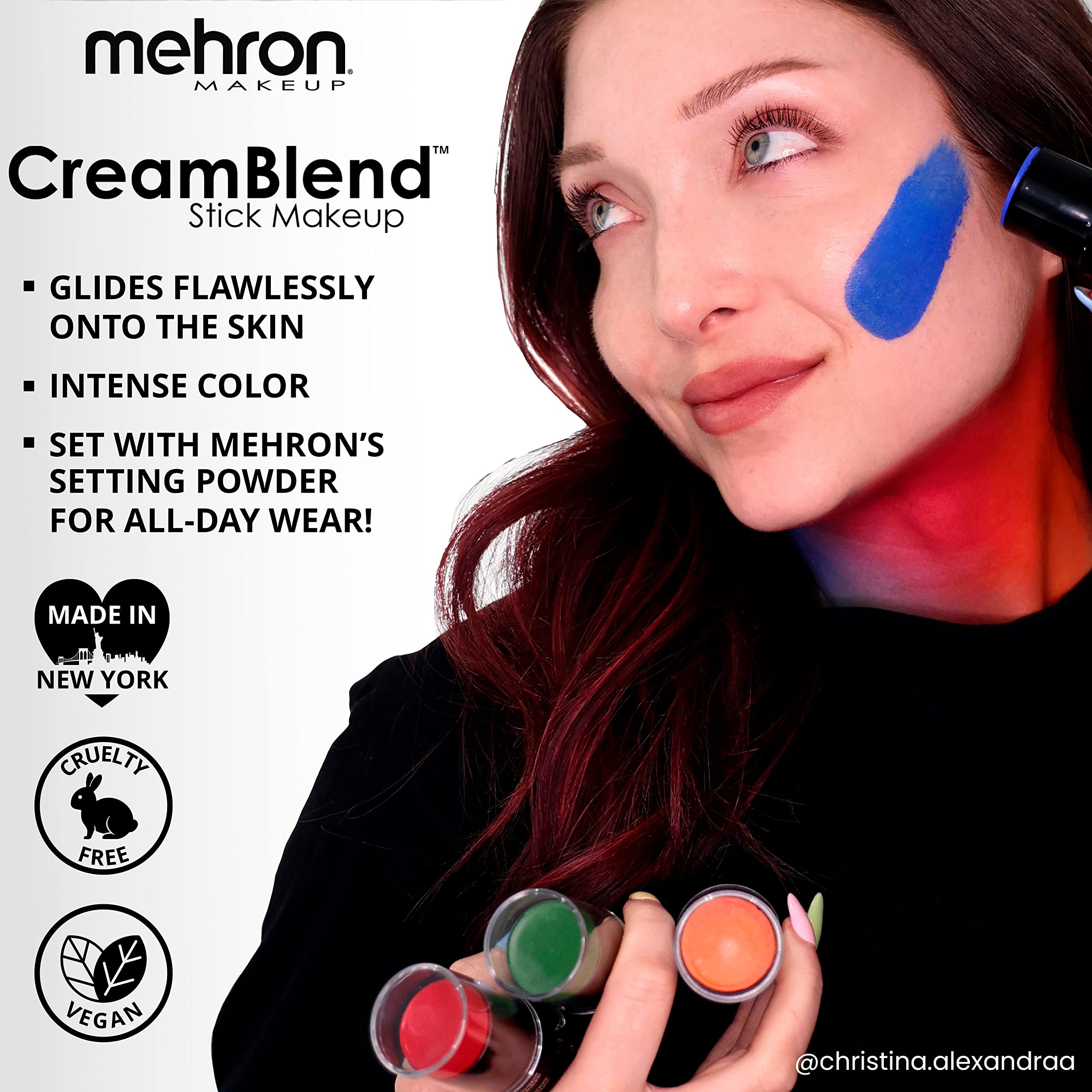 Mehron Makeup CreamBlend Stick - Body Paint (.75oz) (Pastel Blue)